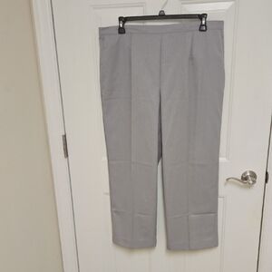 Alfred Dunner Light Gray Trousers